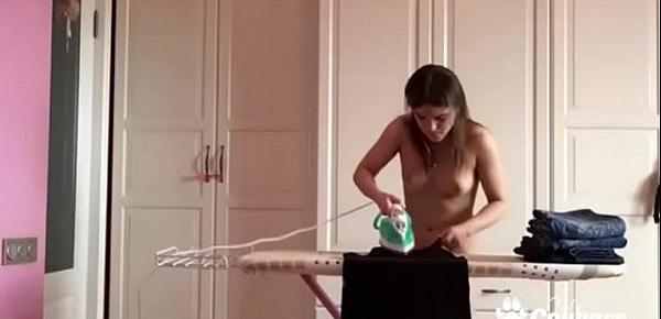  Evelina Darling Does Her Chores Totally Naked